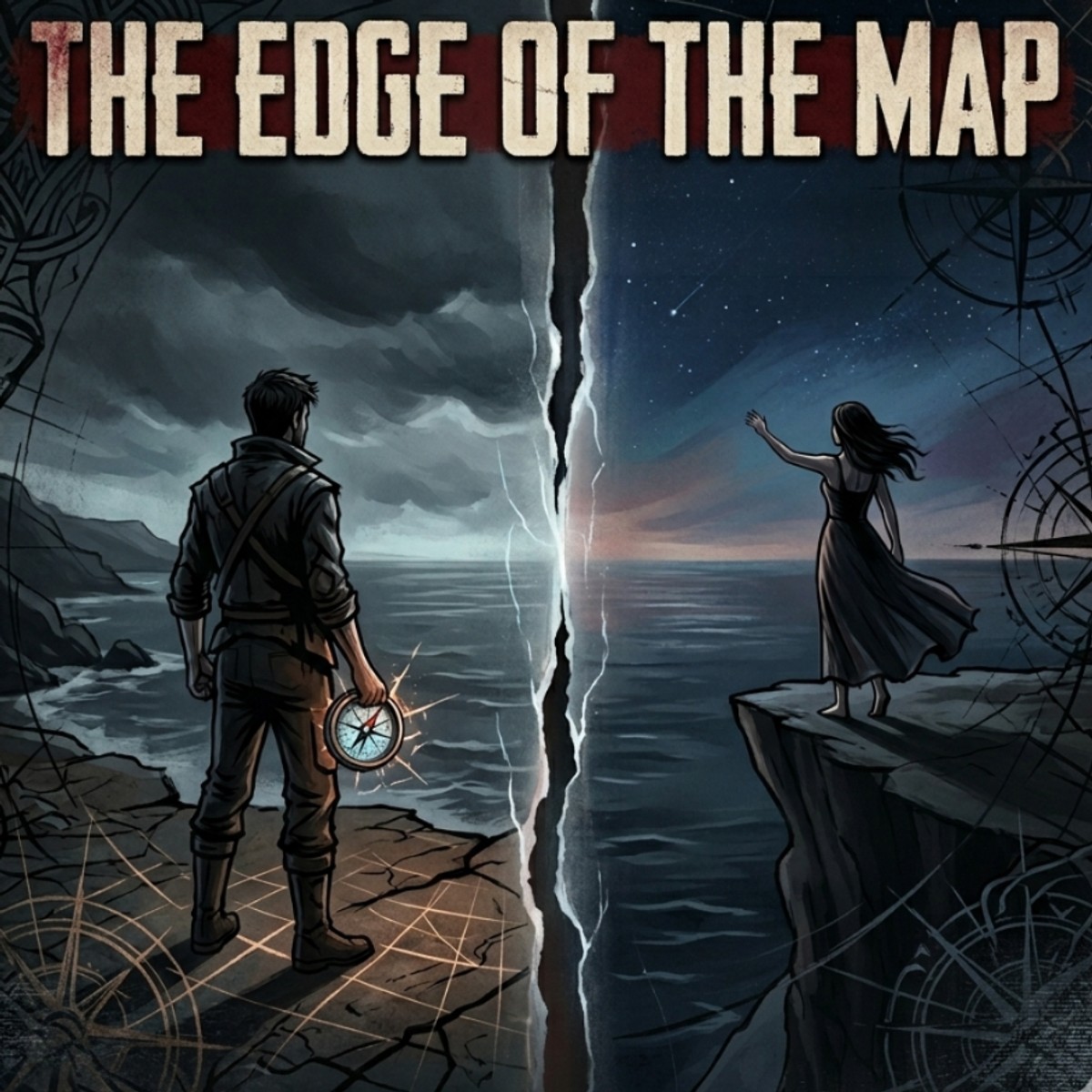 The edge of the map cover